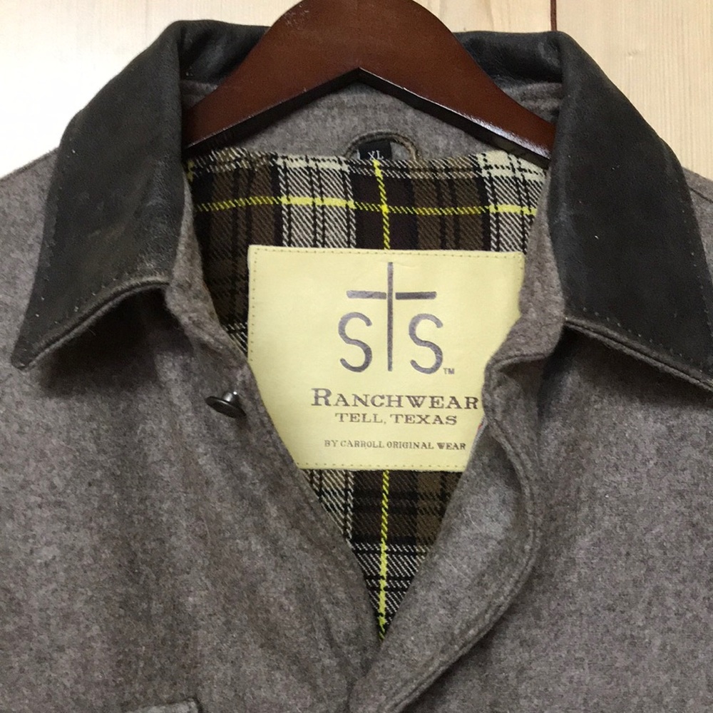 STS Ranchwear wool leather ranch barn jacket coat - Picture 6 of 12